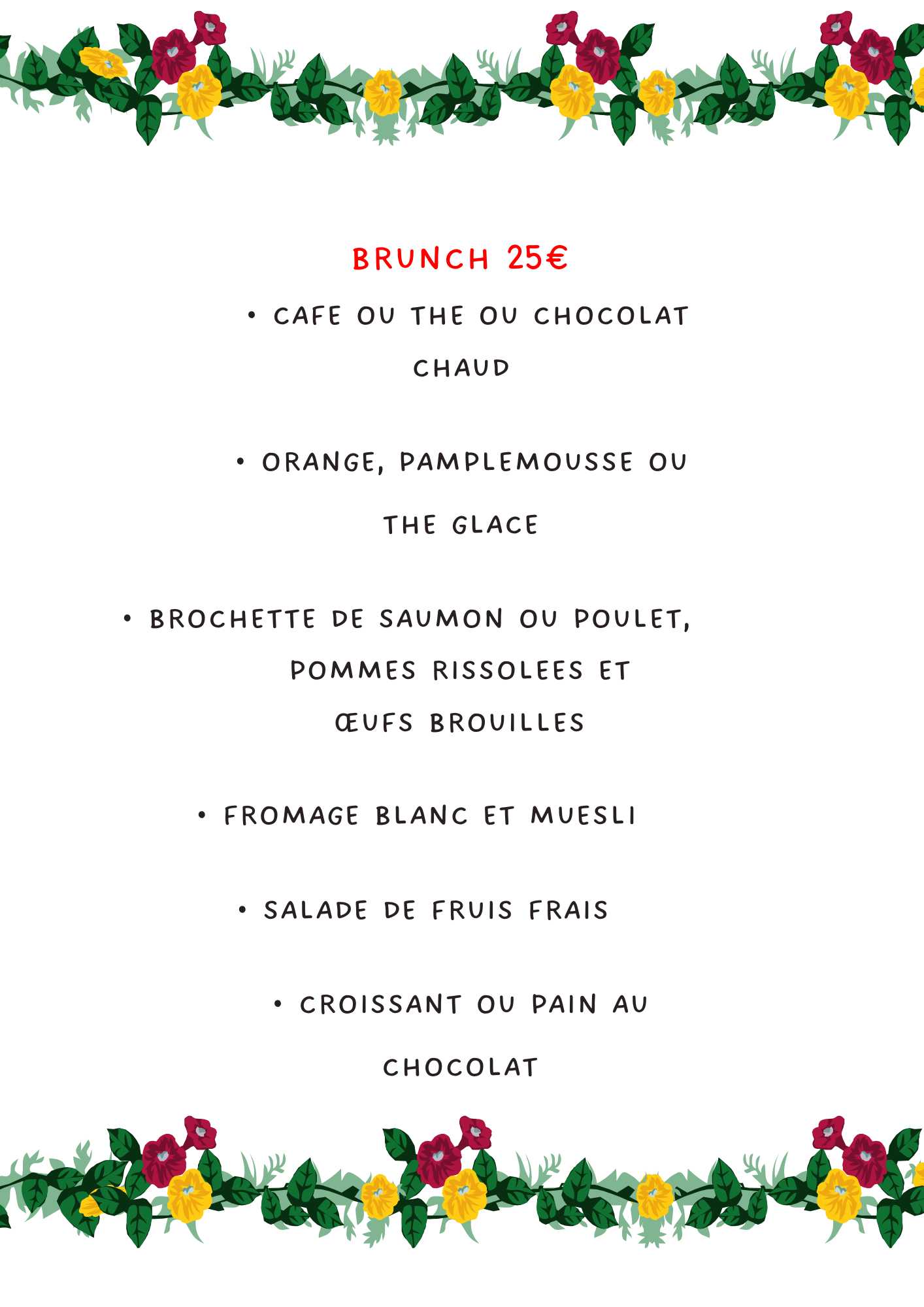 image du menu