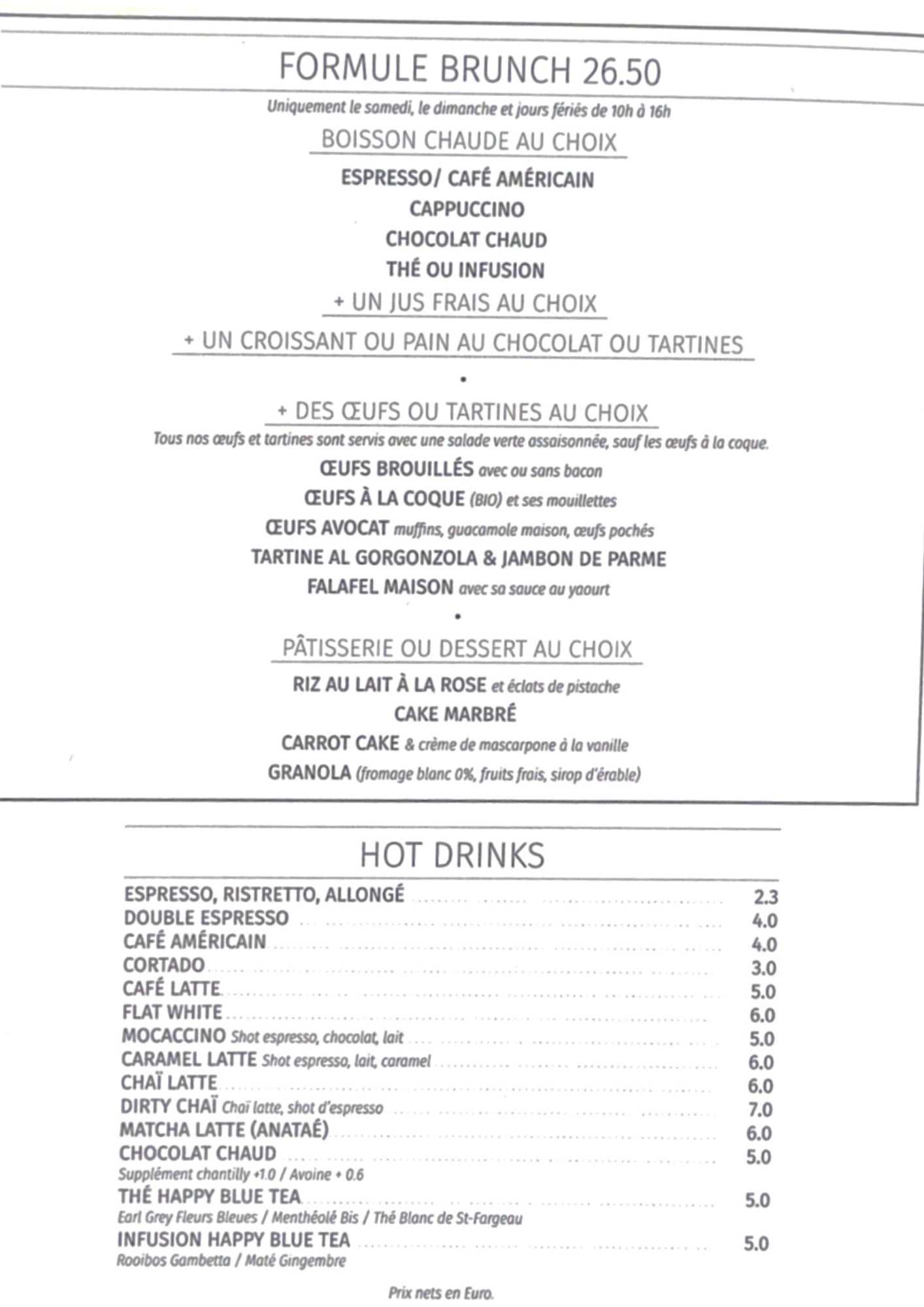 image du menu