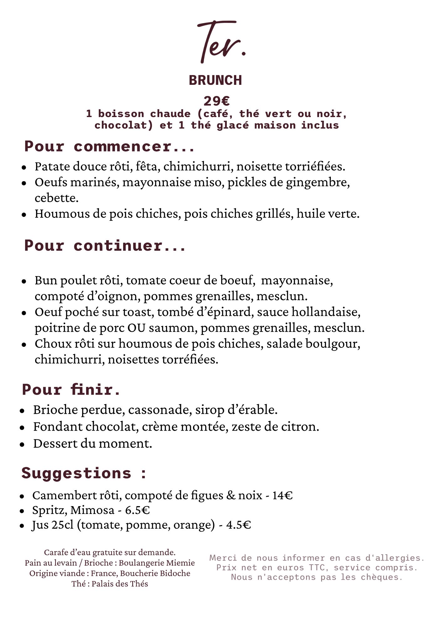image du menu