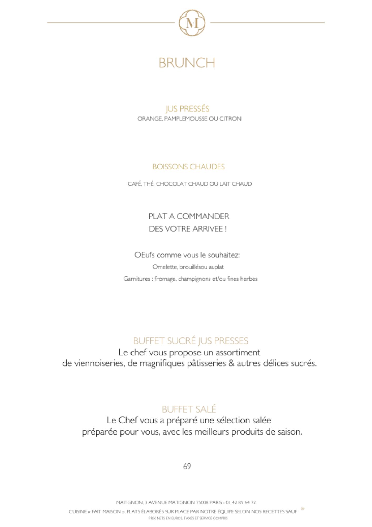 image du menu