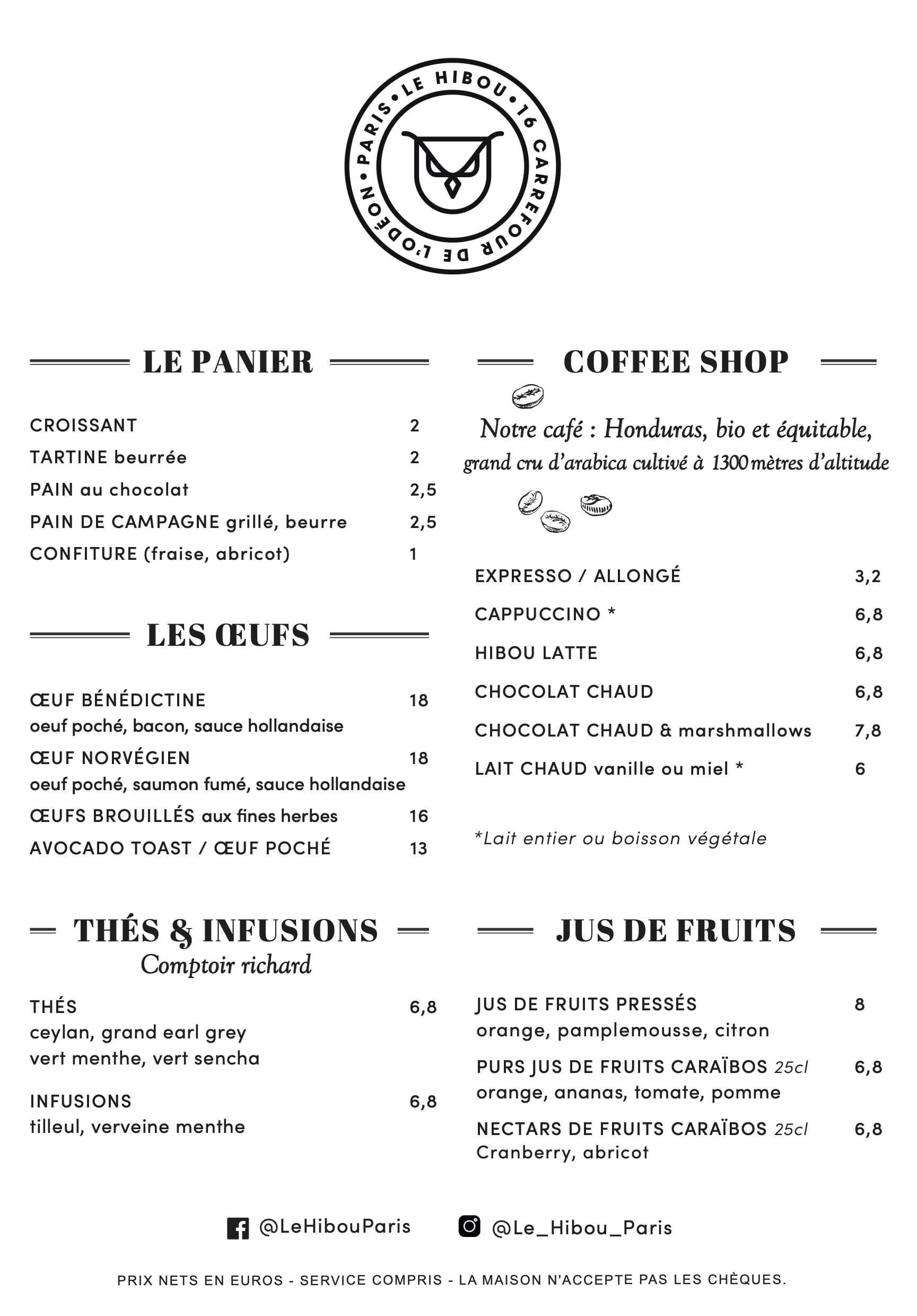 image du menu