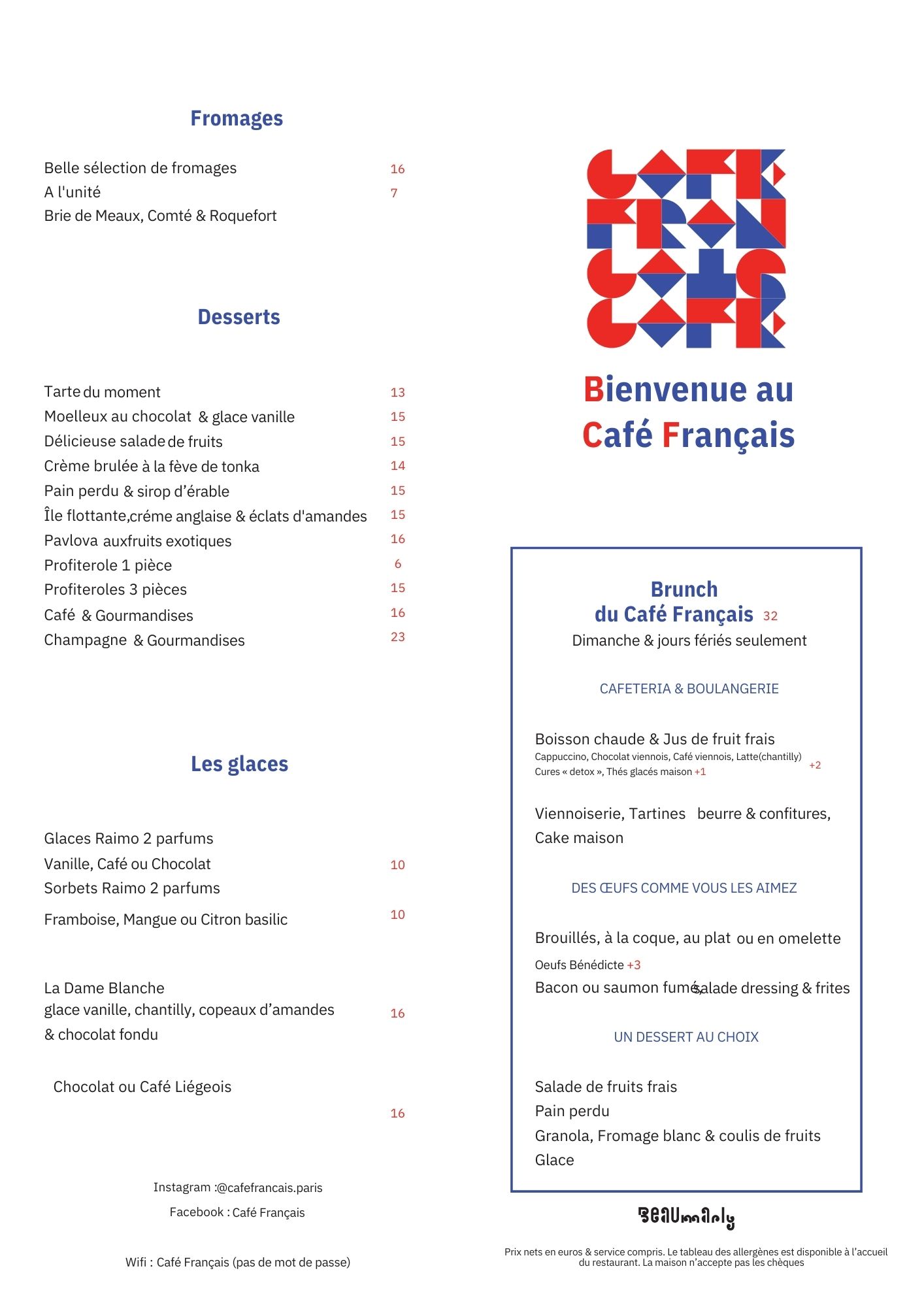 image du menu