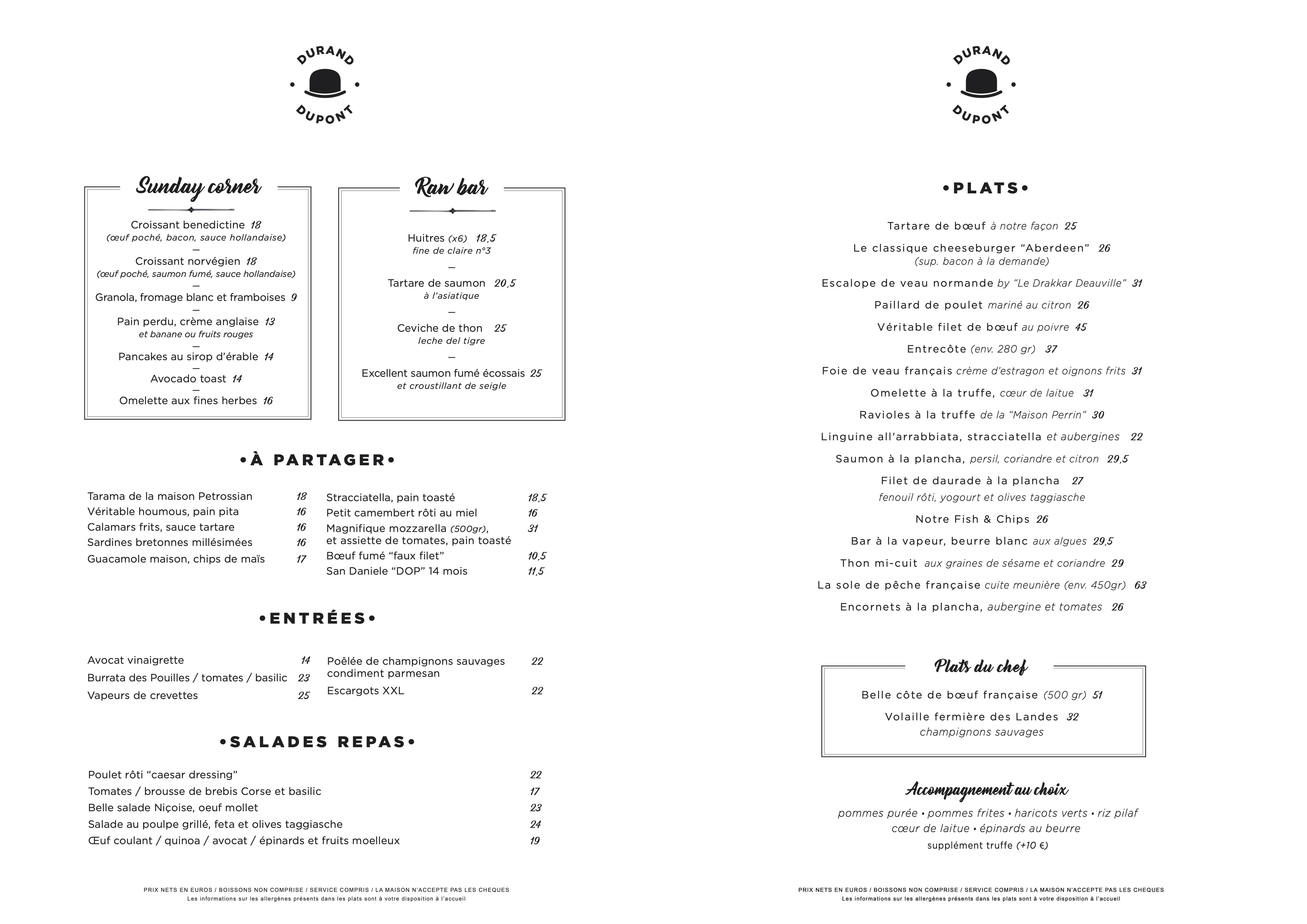 image du menu