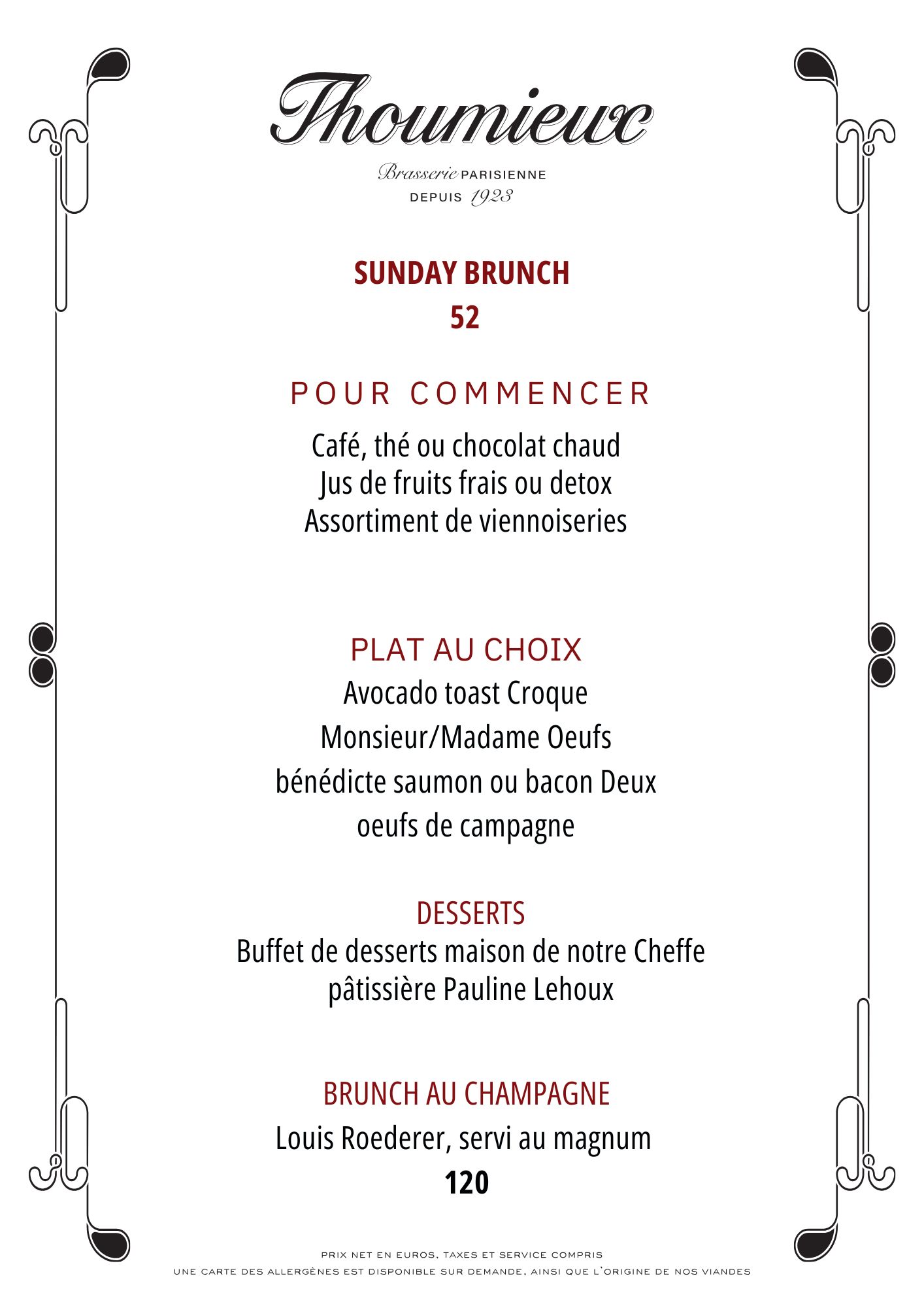 image du menu