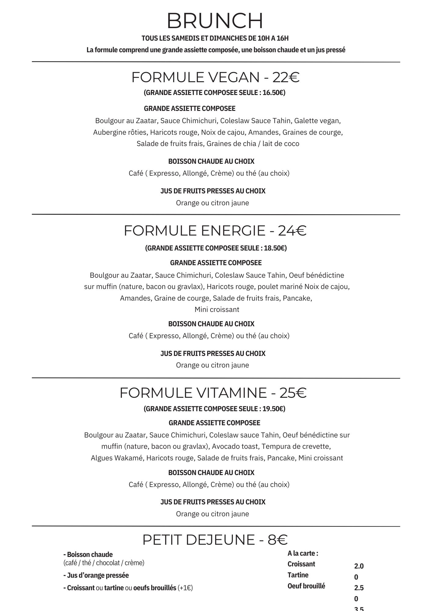 image du menu